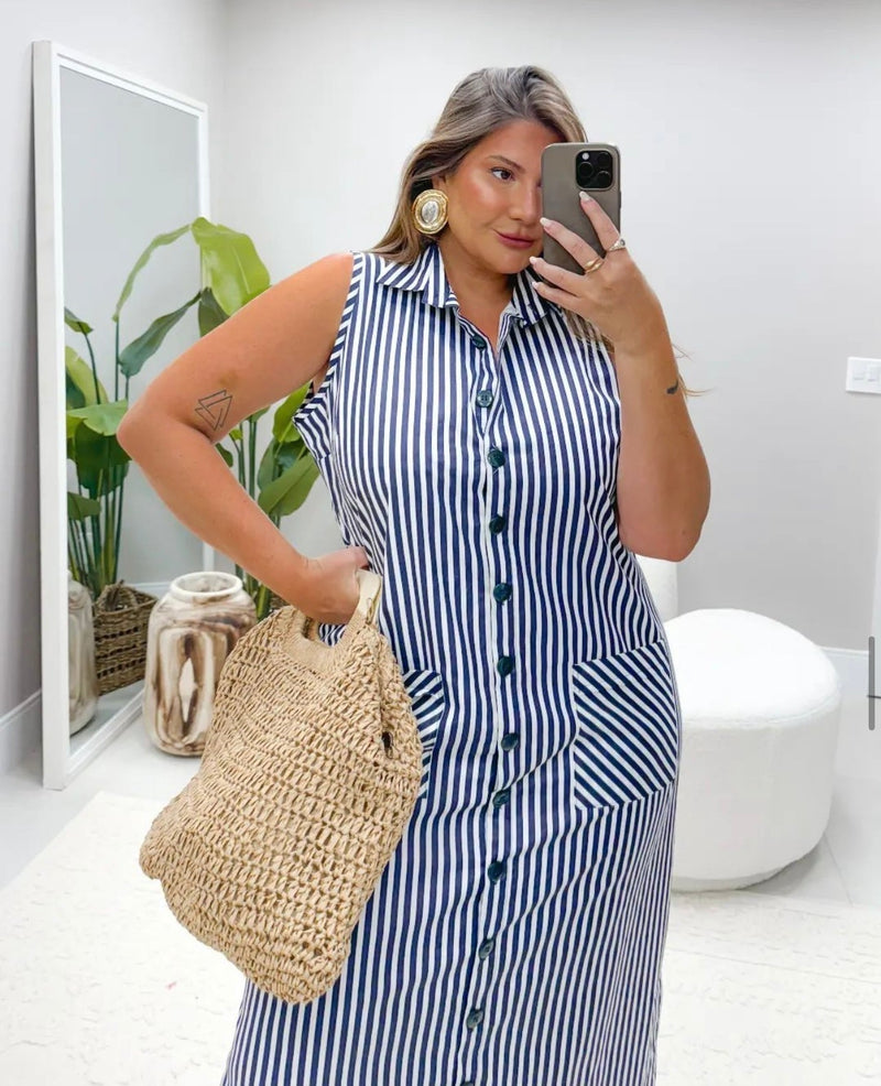 Vestido Reflexo de Gelo