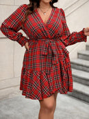 Vestido Xadrez  Caterina Feminino C/ Babado