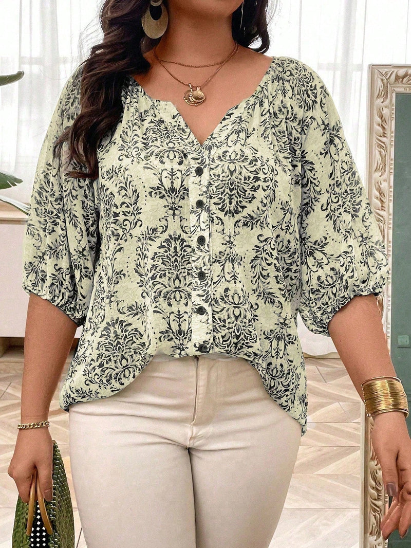 Blusa Flores Tropical