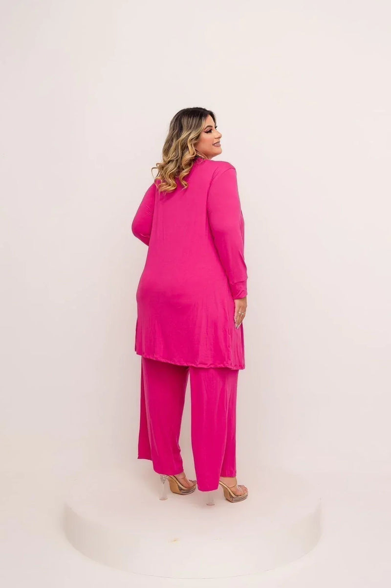 Conjunto Ana Flavia Calça Blusinha Cardigan