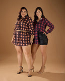 Conjunto Lamalb Xadrez Short Couro