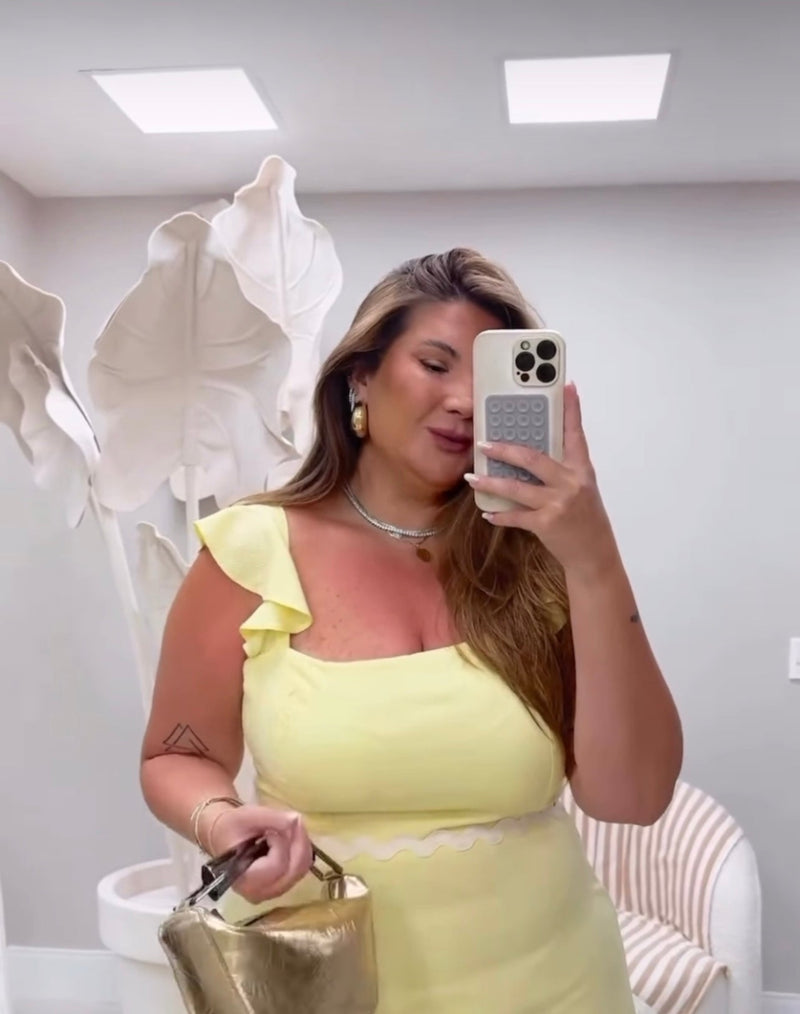 Vestido Colinas de Outono Lastex