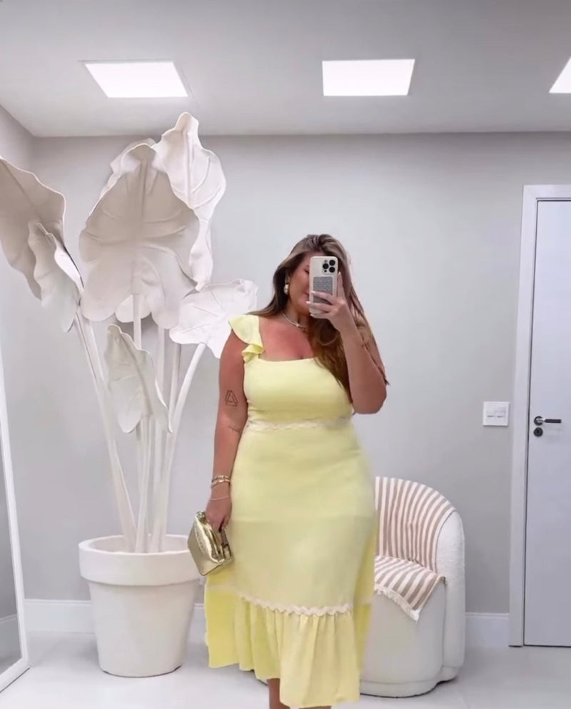 Vestido Colinas de Outono Lastex