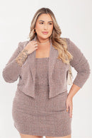 Blazer Feminino Stella Tweed Plus Size