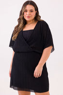 Vestido Plissado Petúnia Preto