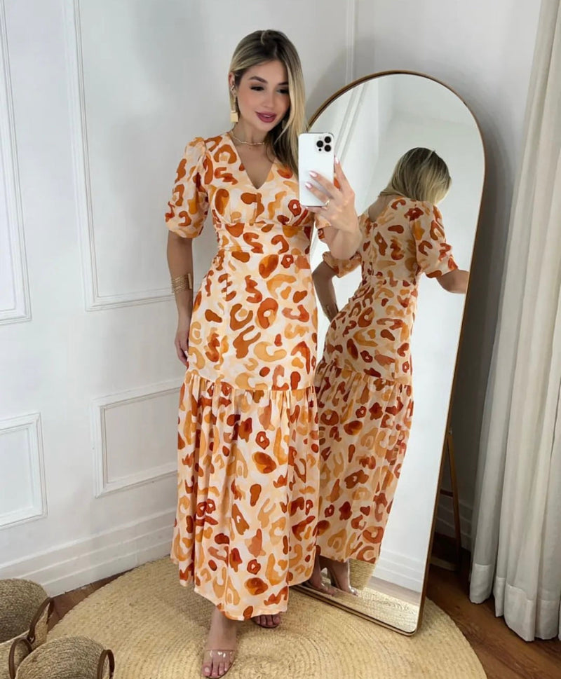 Vestido Estampa do Arco-Íris