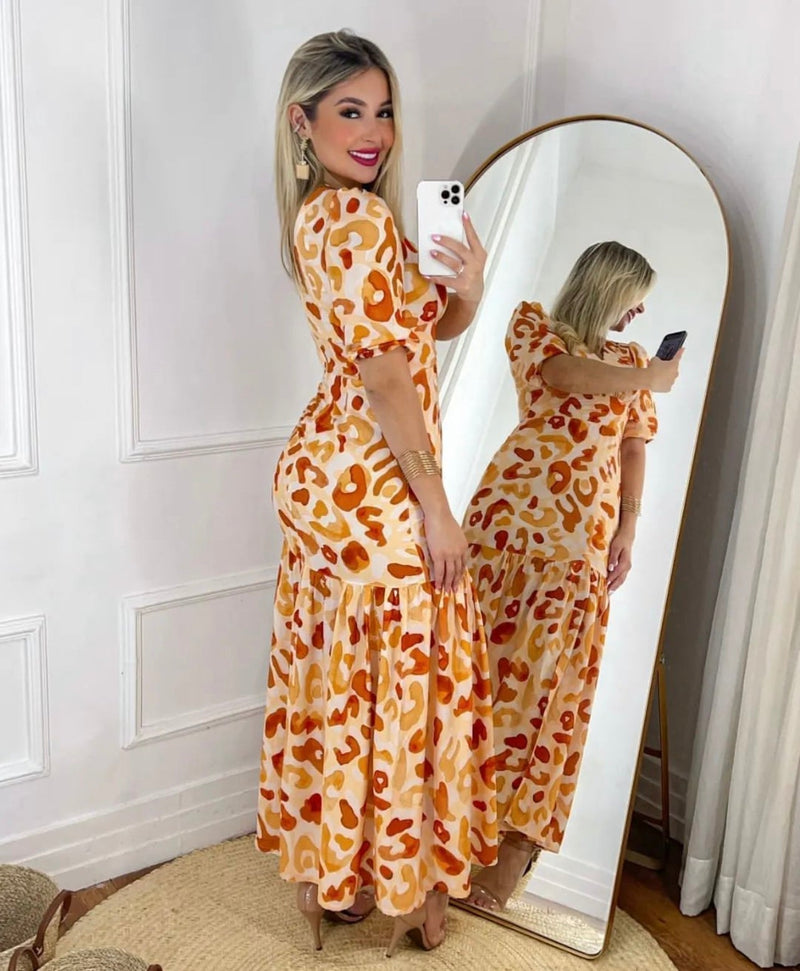 Vestido Estampa do Arco-Íris