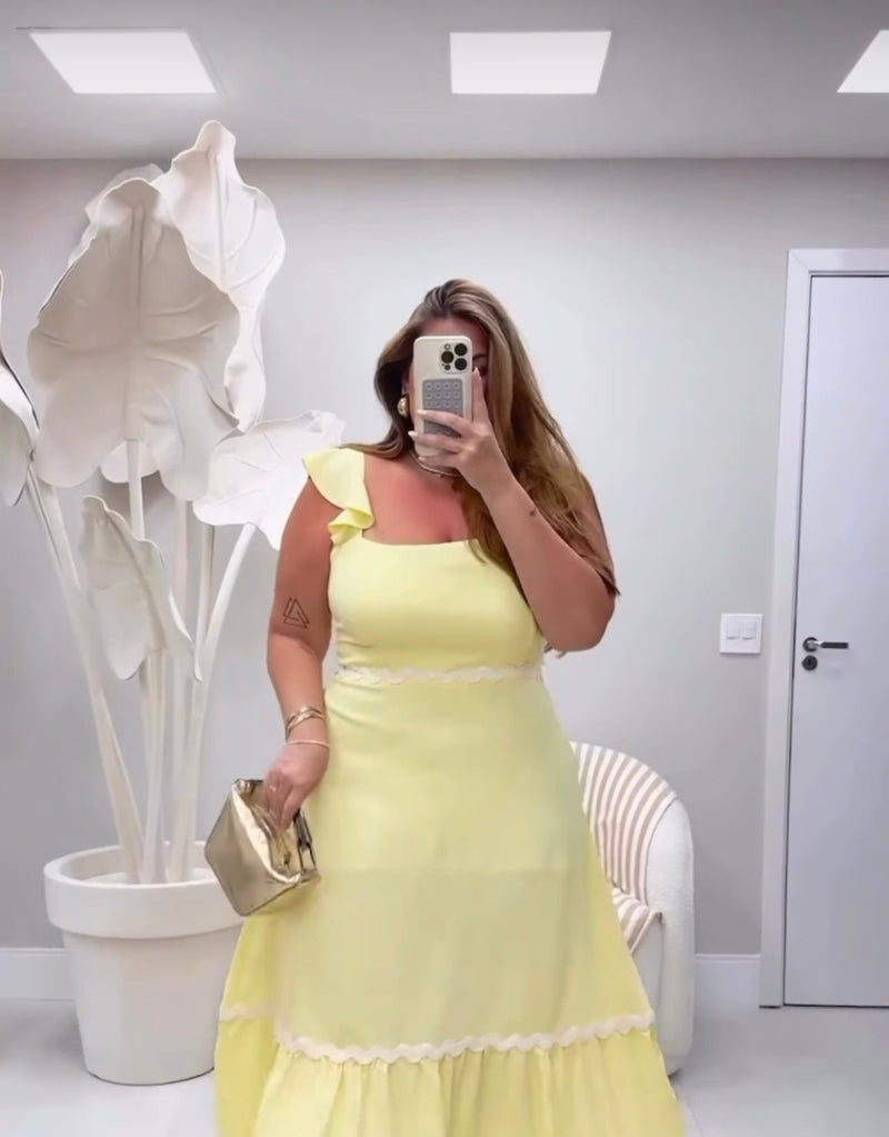 Vestido Colinas de Outono Lastex