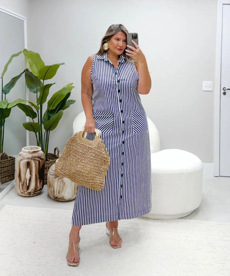 Vestido Reflexo de Gelo