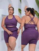 Conjunto Jullieta Short Legging Top Cropped