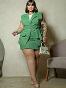 Conjunto Arabella Blazer Colete e Short Saia