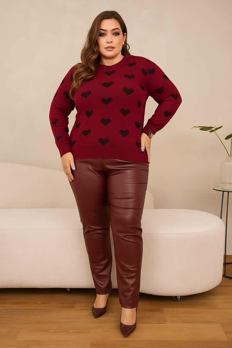 Blusa Tricot Corações