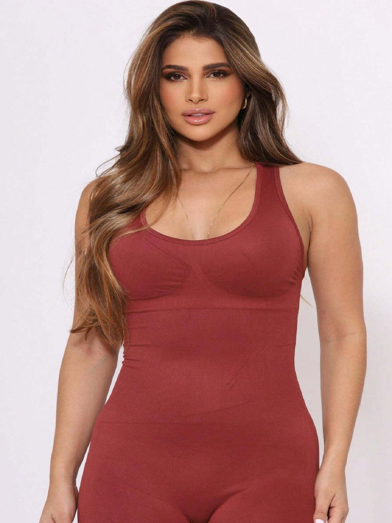 Macacão Longo Celeste Poliamida Empina Bumbum