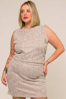 Blusa Alfaiataria Ayla em Tweed Bege