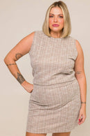 Blusa Alfaiataria Ayla em Tweed Bege