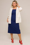 Vestido Midi Plus Size Alfaiataria Karina Marinho Cess