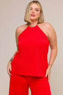 Regata Plissada Lais Vermelho