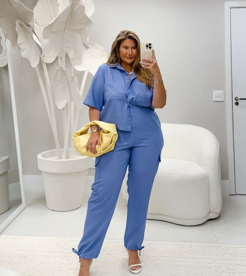 Conjunto de Alfaiataria Padrão Boho