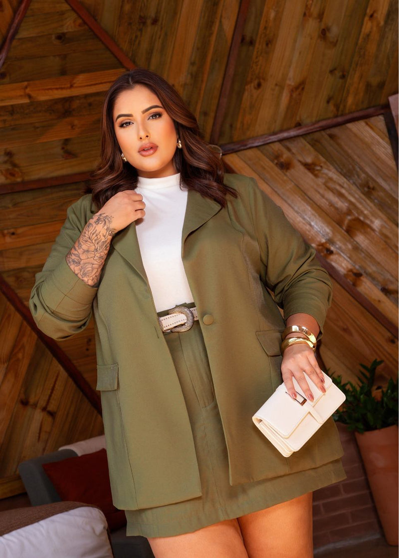 Blazer Chemise Plus Size