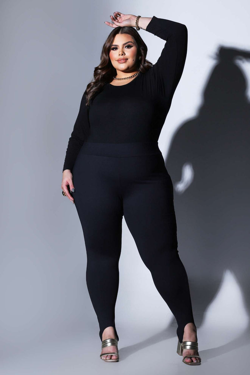 Calça Legging de Poliamida com Pezinho