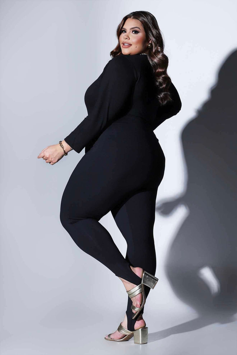 Calça Legging de Poliamida com Pezinho