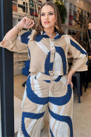 Conjunto Cécile Girard Camisa e Calça Azul