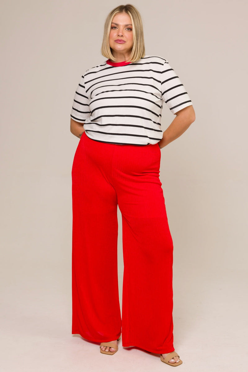 Blusa T-shirt Plus Size Sandra Listrado Cess