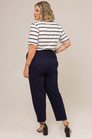 Blusa T-shirt Plus Size Sandra Listrado Cess