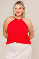 Regata Plissada Lais Vermelho