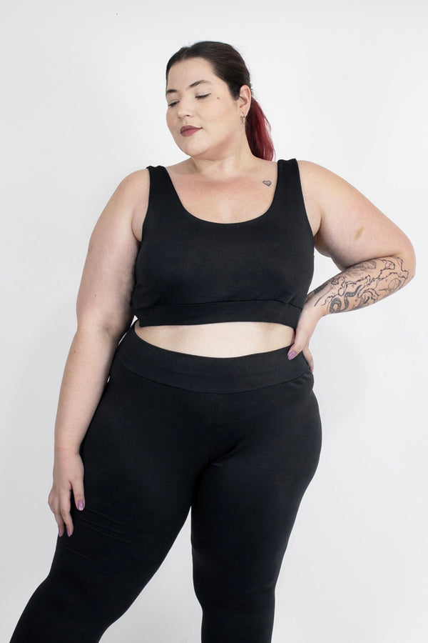 Top Com Alças Largas Com Forro Duplo