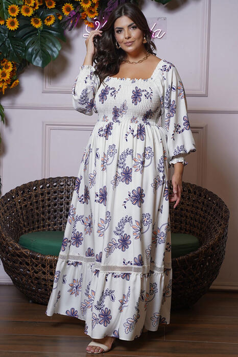 Vestido Giorgia Lastex Manga 7/8